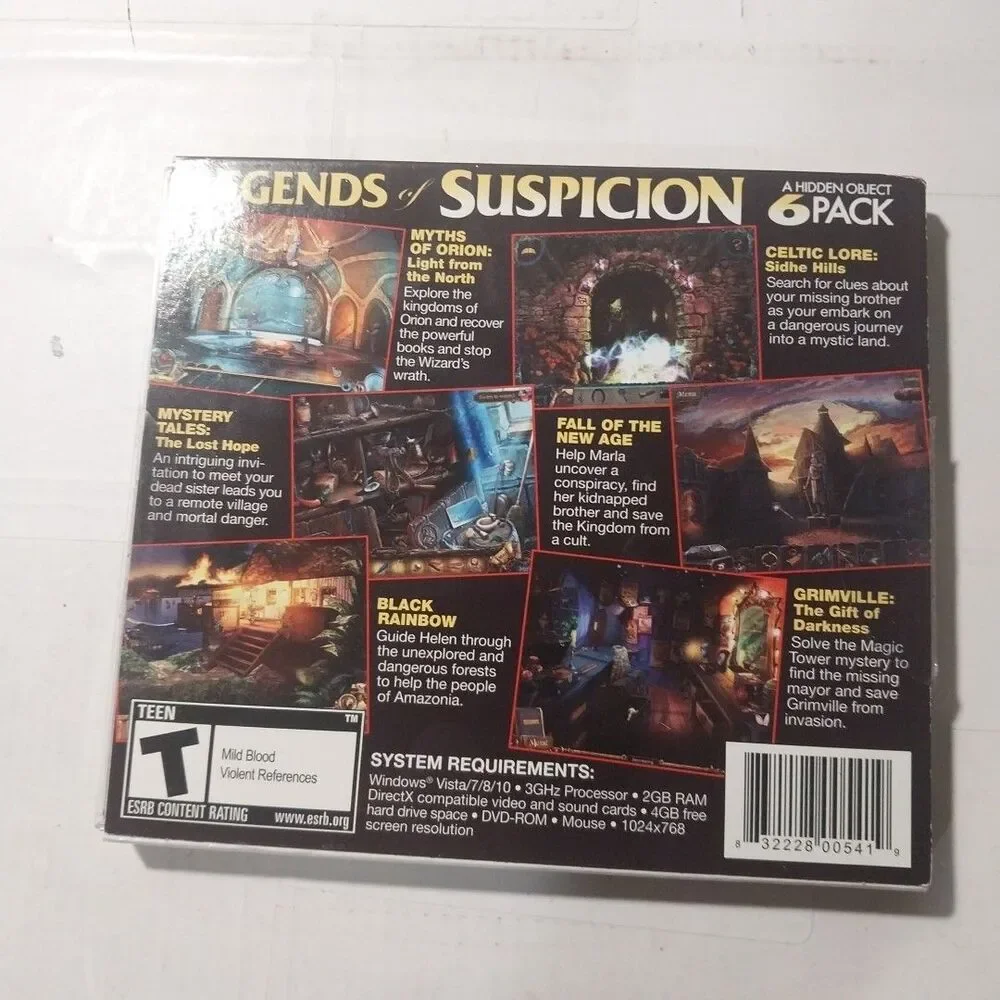 Legends of Suspicion 6 Pack Hidden Object PC Game Captivating immersive shadowy